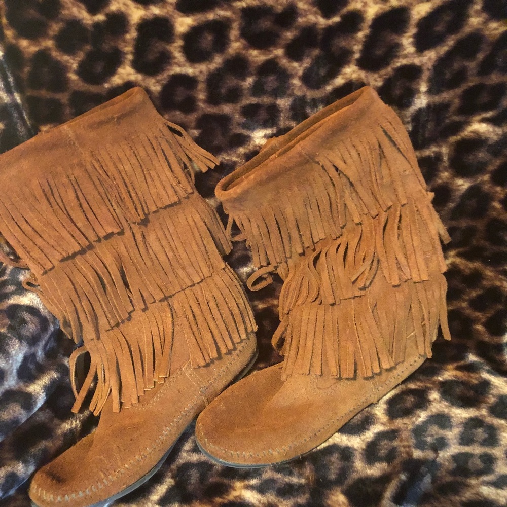 Minnetonka Fringe Boots